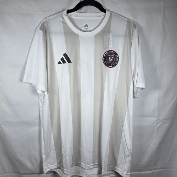 adidas Other - Adidas Inter Miami CF Messi 10 Soccer Jersey White Grey Stripe JW4332 Men's M